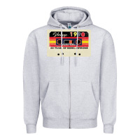 Heather Grey vintage 1990 60th birthday cassette 30 years old 60 years Zipper Hoodie - Bettercallsaul