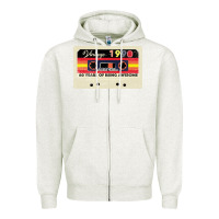 Oatmeal Heather vintage 1990 60th birthday cassette 30 years old 60 years Zipper Hoodie - Bettercallsaul