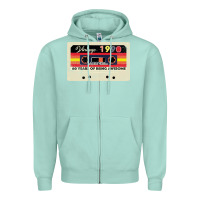 Seafoam vintage 1990 60th birthday cassette 30 years old 60 years Zipper Hoodie - Bettercallsaul