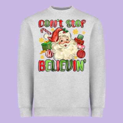 Don't Stop Believin' Heavyweight Sweatshirt Designed By Maliassmallbusiness