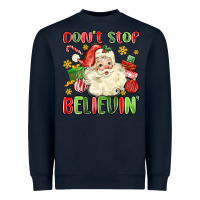Navy don't stop believin' Heavyweight Sweatshirt - MaliasSmallBusiness