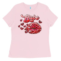 Bubblegum Pink babe with kiss Ladies Tee - RanaPortraitStore