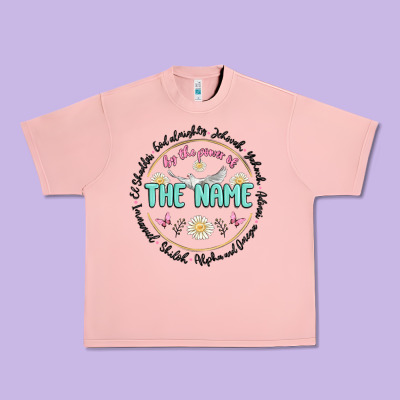 By The Power Of The Name Urban Heavy Tee Designed By Maliassmallbusiness