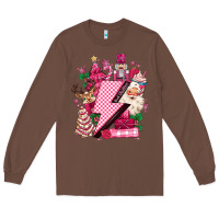 Chestnut pink christmas lightning bolt Long Sleeve Tee - MaliasSmallBusiness