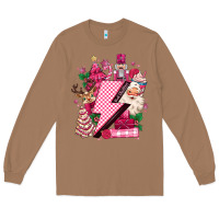 Toasted Coconut pink christmas lightning bolt Long Sleeve Tee - MaliasSmallBusiness