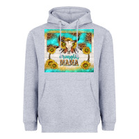Heather Grey wranglin mama Heavyweight Hoodie - TumblerDesignByShophia