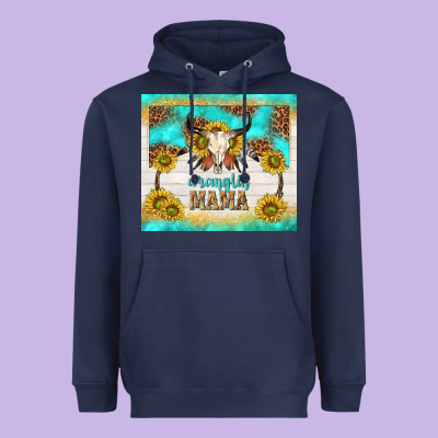 Wranglin Mama Heavyweight Hoodie Designed By Tumblerdesignbyshophia