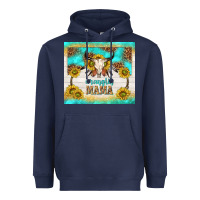 Navy wranglin mama Heavyweight Hoodie - TumblerDesignByShophia
