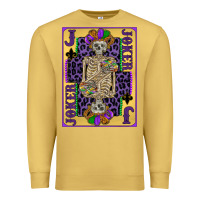 Antique Gold joker mardi gras skeleton Premium Sweatshirt - CowGirlArtShop