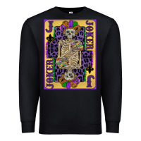 Black joker mardi gras skeleton Premium Sweatshirt - CowGirlArtShop