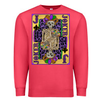 Cardinal joker mardi gras skeleton Premium Sweatshirt - CowGirlArtShop