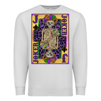 Dove Grey joker mardi gras skeleton Premium Sweatshirt - CowGirlArtShop
