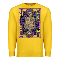 Lemon joker mardi gras skeleton Premium Sweatshirt - CowGirlArtShop