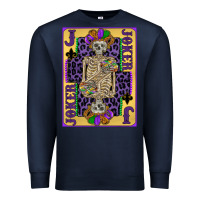 Navy joker mardi gras skeleton Premium Sweatshirt - CowGirlArtShop