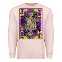 Pale Pink joker mardi gras skeleton Premium Sweatshirt - CowGirlArtShop