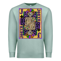 Seafoam joker mardi gras skeleton Premium Sweatshirt - CowGirlArtShop