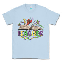 Dusty Blue teacher mardi gras Classic Tee - MaliasSmallBusiness