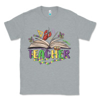 Heather Grey teacher mardi gras Classic Tee - MaliasSmallBusiness