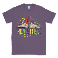 Lavender teacher mardi gras Classic Tee - MaliasSmallBusiness