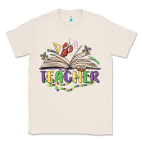 Natural teacher mardi gras Classic Tee - MaliasSmallBusiness