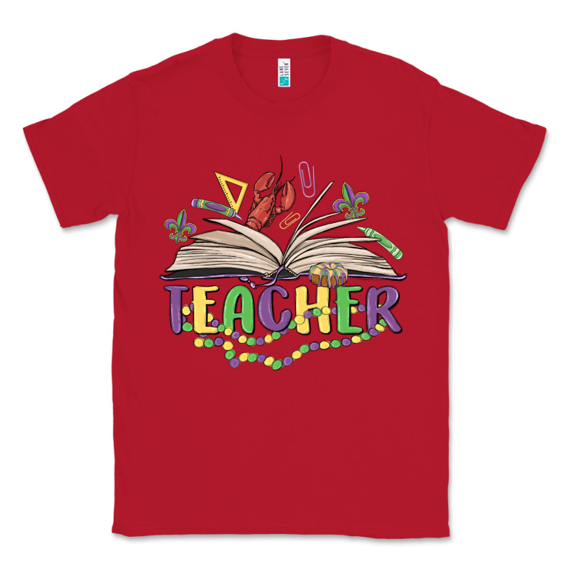 Teacher Mardi Gras Classic Tee by MaliasSmallBusiness | Teevron