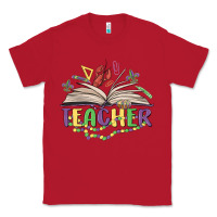 Red teacher mardi gras Classic Tee - MaliasSmallBusiness