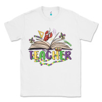 White teacher mardi gras Classic Tee - MaliasSmallBusiness