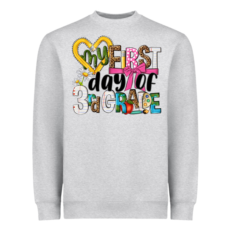 My First Day Of 3rd Grade Heavyweight Sweatshirt by NancyCooperArtShop | Teevron