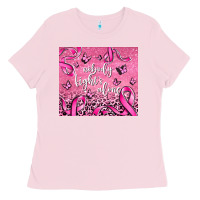 Bubblegum Pink nobody fight's alone Ladies Tee - AdoDesignShop