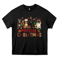 Black merry christmas chihuahua pitbull pug dachshund Heavy Core Tee - JahusDesignShop