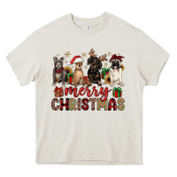 Merry Christmas Chihuahua Pitbull Pug Dachshund Heavy Core Tee | Teevron