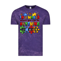 Cloud Purple in a world where you can be anything be kind Vintage Tee - JahusDesignShop