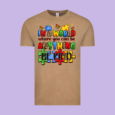 In A World Where You Can Be Anything Be Kind Vintage Tee Designed By Jahusdesignshop