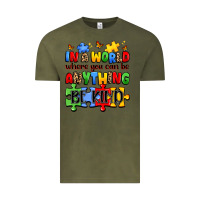 Vintage Olive in a world where you can be anything be kind Vintage Tee - JahusDesignShop