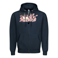 Navy Nurse Floral Zipper Hoodie - Bettercallsaul