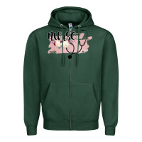 Sports Green Nurse Floral Zipper Hoodie - Bettercallsaul