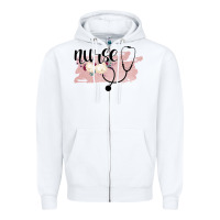 White Nurse Floral Zipper Hoodie - Bettercallsaul