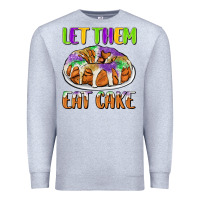 Heather Grey let them eat cake Premium Sweatshirt - CowGirlArtShop