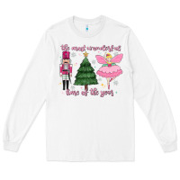 White the most wonderful time of the year Long Sleeve Tee - MaliasSmallBusiness