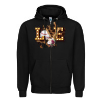 Black Love Softball Zipper Hoodie - Bettercallsaul