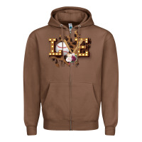 Chestnut Love Softball Zipper Hoodie - Bettercallsaul
