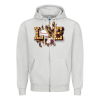 Dove Grey Love Softball Zipper Hoodie - Bettercallsaul
