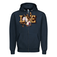 Navy Love Softball Zipper Hoodie - Bettercallsaul