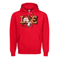 Red Love Softball Zipper Hoodie - Bettercallsaul