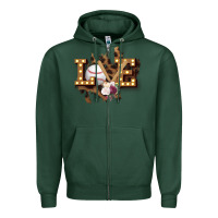 Sports Green Love Softball Zipper Hoodie - Bettercallsaul