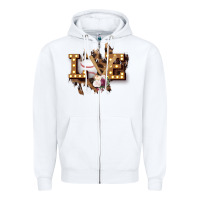 White Love Softball Zipper Hoodie - Bettercallsaul