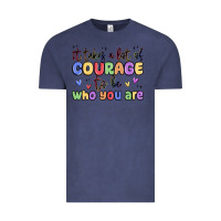 Vintage Denim it takes a lot of courage to be who you are Vintage Tee - MaliasSmallBusiness
