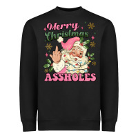 Black merry christmas assholes Heavyweight Sweatshirt - MaliasSmallBusiness