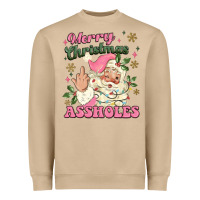 Mushroom merry christmas assholes Heavyweight Sweatshirt - MaliasSmallBusiness