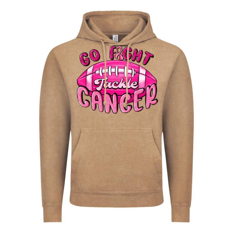 Go Fight Tackle Cancer Vintage Hoodie by MaliasSmallBusiness | Teevron